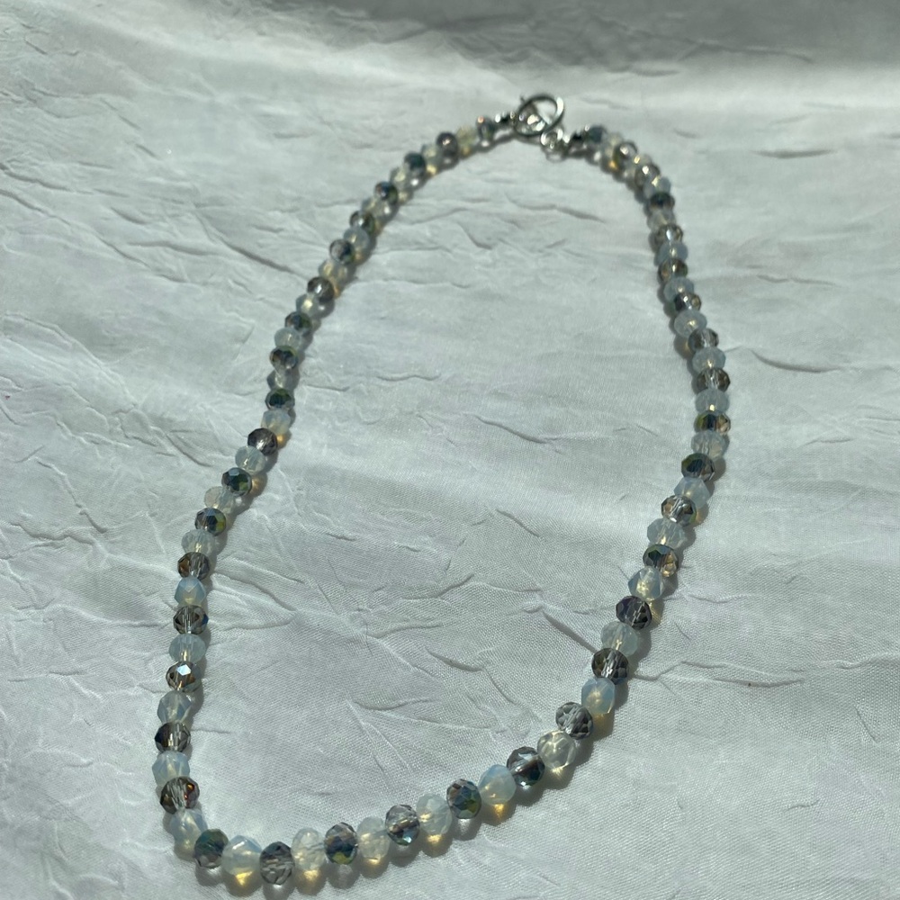 Elegant Silver Beaded Necklace